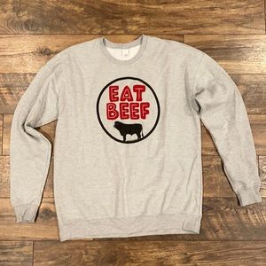 Women’s “EAT BEEF” crew sweater